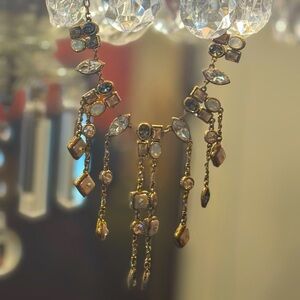 Elegant Gold and Swarovski Crystal Statement Necklace From KnitWit Boutique